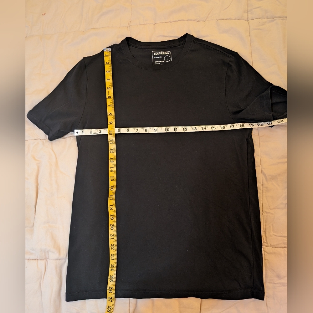 Express Slim‎ Stretch Moisture Wicking Men's Black Short Sleeve Black L - Picture 2 of 4